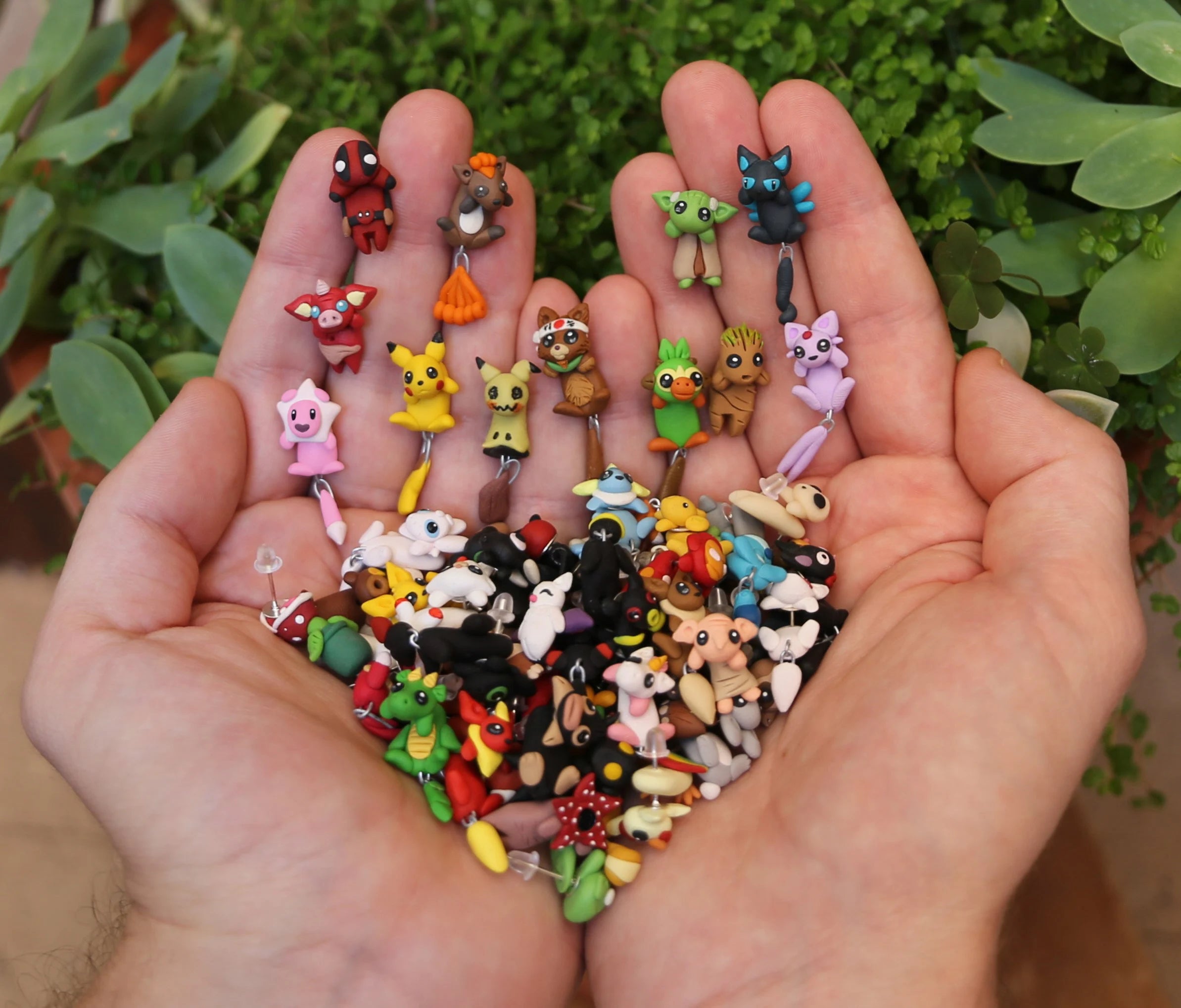 Christmas Polymer Clay Earrings – Reindeer, Santa Claus & Elf | Festive Handmade Earrings | Cute Holiday Jewelry